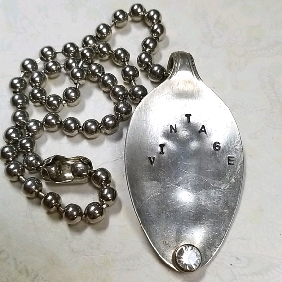 Hand Crafted Repurposed Vintage Spoon Ball Chain Necklace - Picture 6 of 16